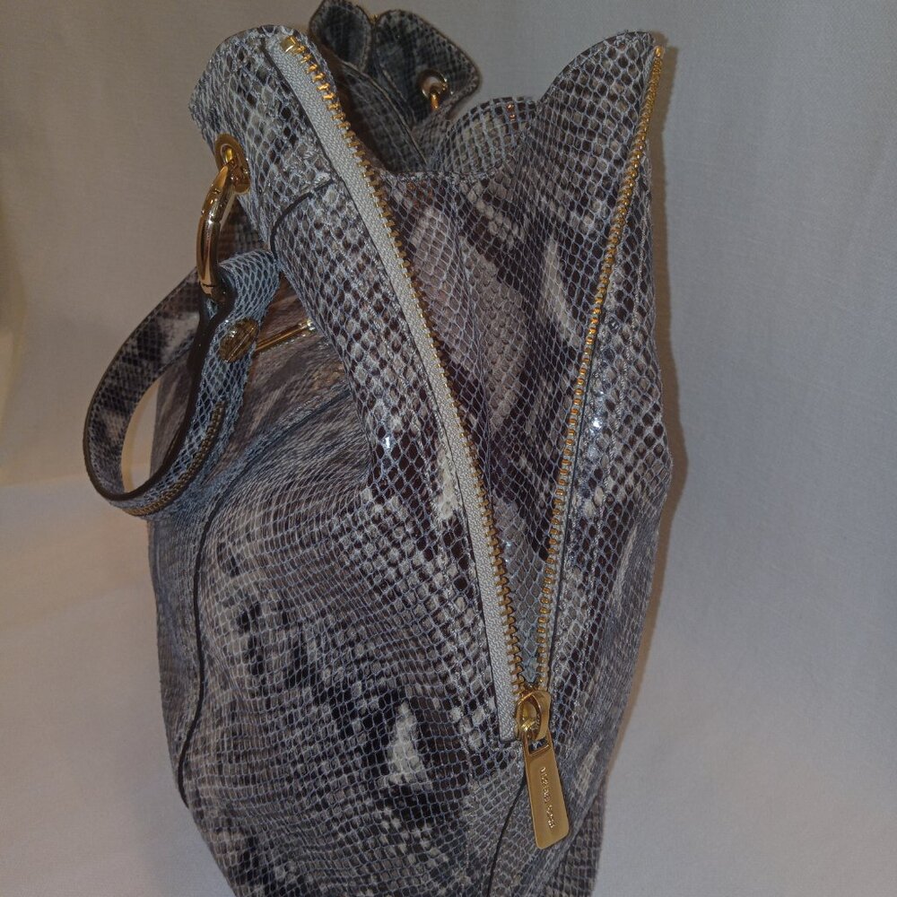 Michael Kors Python Embossed Brown-Multi Leather … - image 5